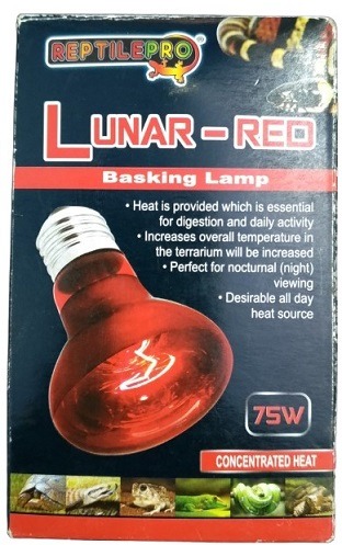 Reptilepro Concentrated Heat Reptiles 75W Lunar Red Basking Lamp