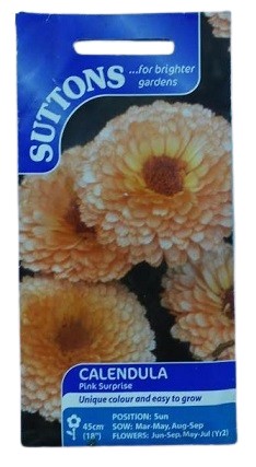 Suttons England Basil Calendula Pink Surprise