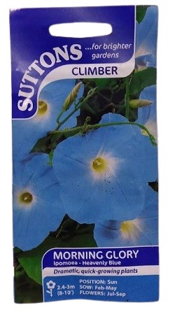 Suttons England Morning Glory Ipomoea Heavenly Blue