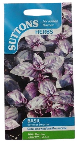 Suttons UK Basil Summer Surprise Herbs Seeds