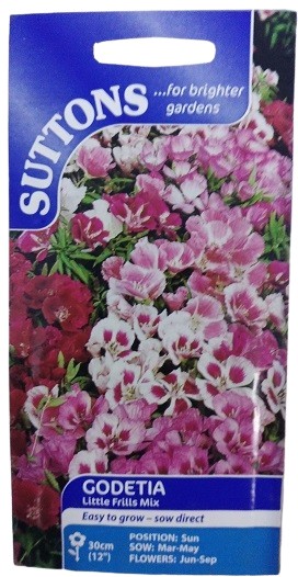 Suttons Godetia little Frills Mix Seeds 