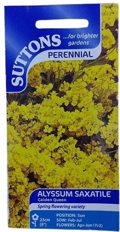 Suttons UK Alyssum Saxatile Golden Queen Seeds
